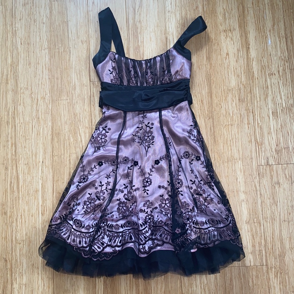 Blush and Black Homecoming/Prom Dress